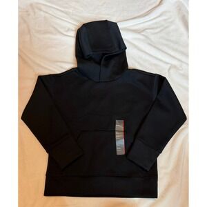 All in Motion Kids Pullover Sweatshirt Black Hoodie XS 4/5 Thumbholes